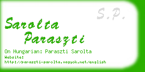 sarolta paraszti business card